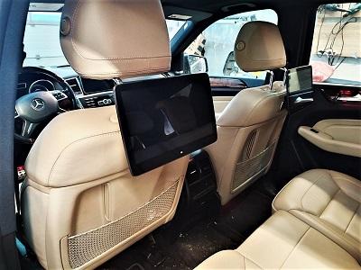 Mercedes GL X166. Установка мониторов в спинки сидений